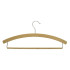Hanger, men's, beech wood, 420x8 mm, waxed, nickel-plated L-hook
