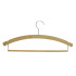 Hanger, men's, beech wood, 420x8 mm, waxed, with notch, nickel-plated L-hook