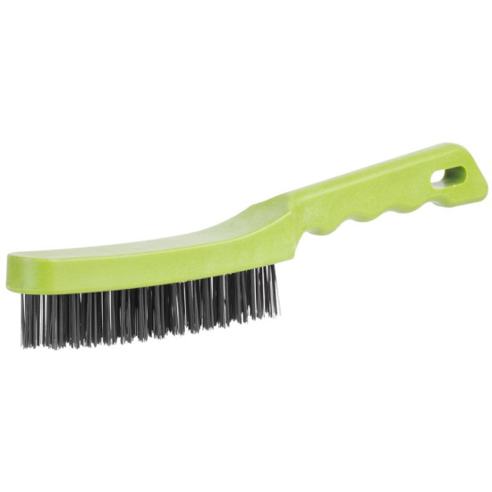 Steel wire brush with plastic handle - 4rows Steel wire brush with plastic handle - 4rows