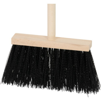 Grīdas slota 250 mm (MELNA) + koka rokturis 1200 mm Grīdas slota 250 mm (MELNA) + koka rokturis 1200 mm