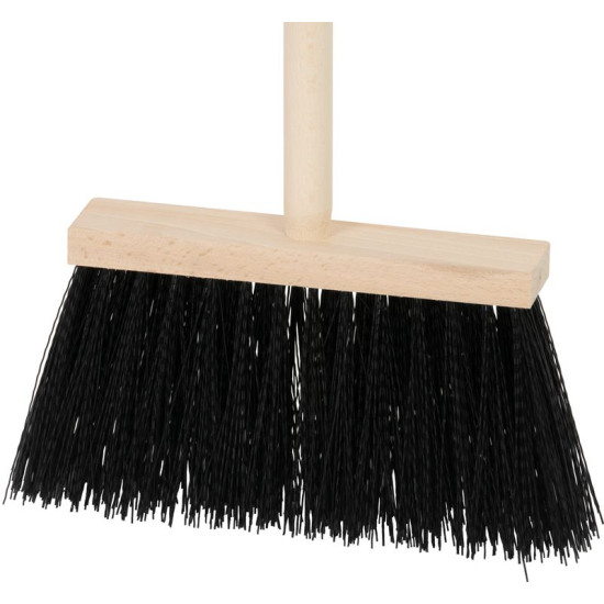 Grīdas slota 250 mm (MELNA) + koka rokturis 1200 mm