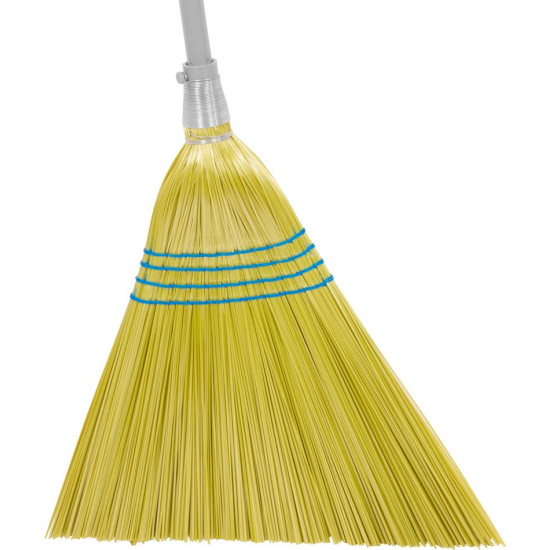 Broom Cleonix 3806Y, SorgoSkew, yellow, handle 153 cm, Alu, skewed