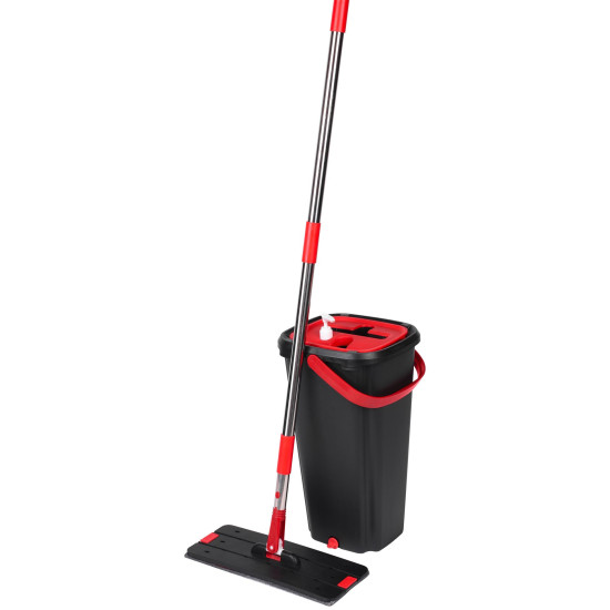 Mop QuickShine MagicHome, flat, with 8 lit. squeezing bucket