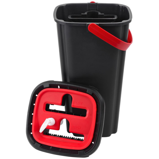 Mop QuickShine MagicHome, flat, with 8 lit. squeezing bucket