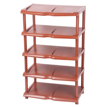 Полка Strend Pro, для обуви, 5 полок, коричневый, 48x30,5x86 см