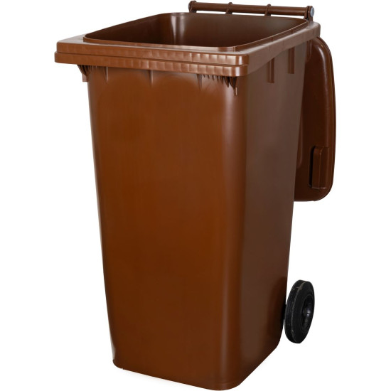 Trashcan MGB 120 lit, plastic, white HDPE