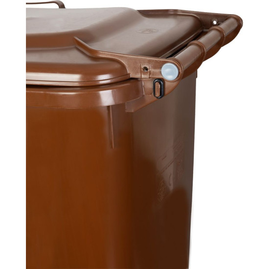 Trashcan MGB 120 lit, plastic, white HDPE