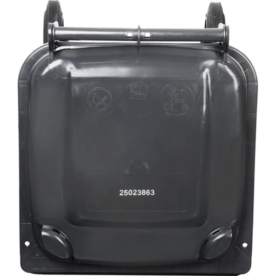 Trashcan MGB 120 lit, plastic, gray 7016, HDPE