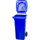 Trashcan MGB 120 lit, plastic, blue 5002, HDPE