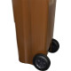Trashcan MGB 120 lit, plastic, brown 8014, HDPE