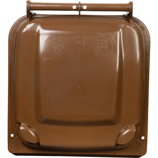 Trashcan MGB 120 lit, plastic, brown 8014, HDPE