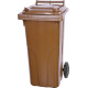 Trashcan MGB 120 lit, plastic, brown 8014, HDPE