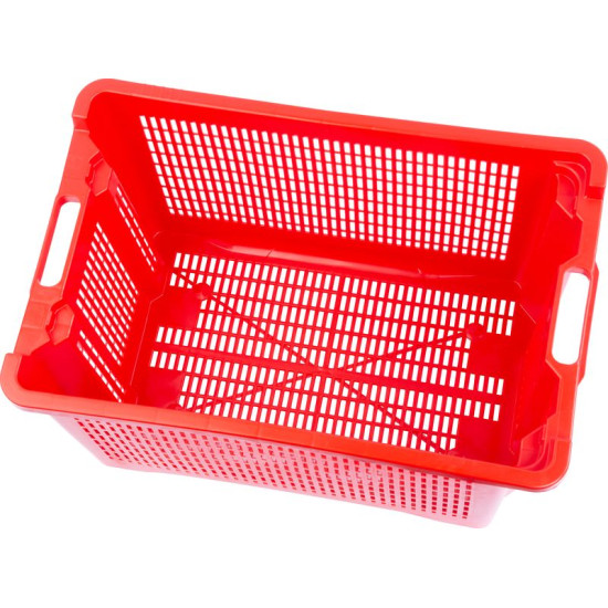 Multipurpose basket ICS M402000 • 40 lit, 56x35x31 cm, perfored sides, red