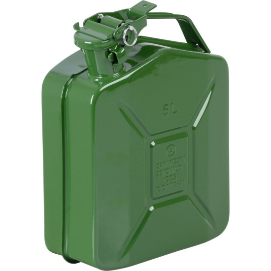 Канистра JerryCan LD5, 5 литров, металлическая, для топлива, зеленая
