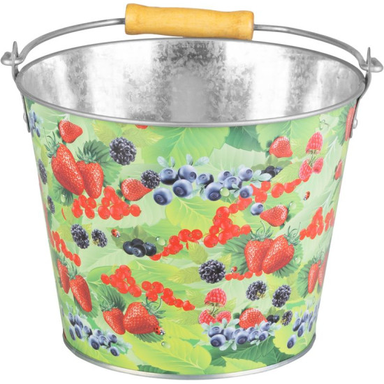 Strend Pro bucket, 5 liters, metal, flower/fruit print, various types