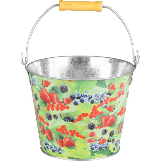 Strend Pro bucket, 5 liters, metal, flower/fruit print, various types
