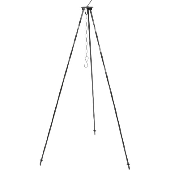 Piknika statīvs 1200 mm, āķis ar ķēdi, katlam, 8 mm Piknika statīvs 1200 mm, āķis ar ķēdi, katlam, 8 mm