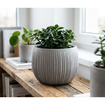 Вазон для цветов BETON Bowl, 18/13x14 см, серый Вазон для цветов BETON Bowl, 18/13x14 см, серый