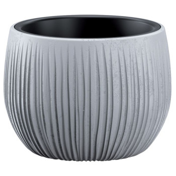 Вазон для цветов BETON Bowl, 18/13x14 см, серый