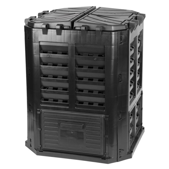 Komposta kaste ECO Multi 320 lit, melna, PE