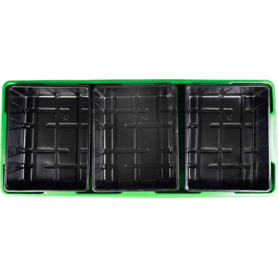Лоток для рассады 57x24,5x13,5см, 3 отверстия Лоток для рассады 57x24,5x13,5см, 3 отверстия