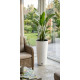 Rotan flover pot round 400mm 35/64lit. H -763mm Rato tubus, white