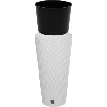 Цветочный горшок со вставкой RATO Tubus 400, белый