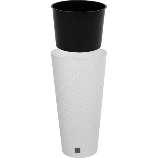 Rotan flover pot round 400mm 35/64lit. H -763mm Rato tubus, white