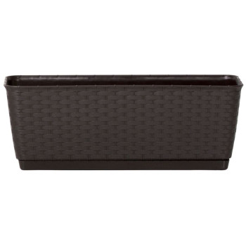 Горшок для растений Д-386мм Ш-154мм В- 142мм 6л.Раттола, коричневый
