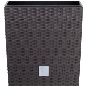 Горшок для цветов со вставкой RATO low 200, коричневый