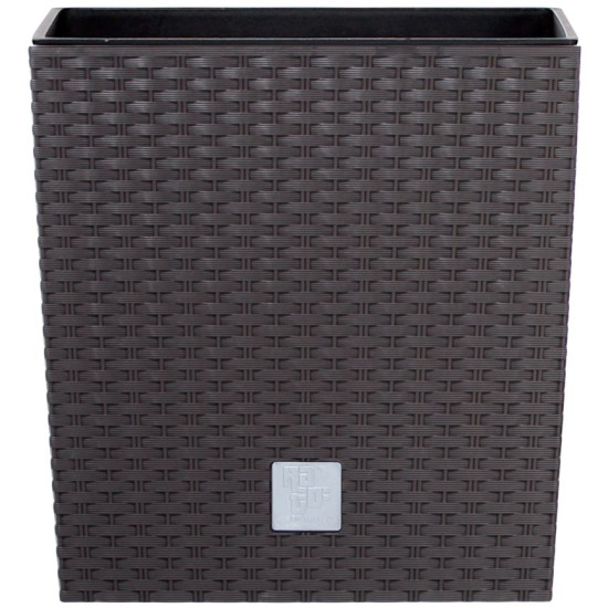 Горшок для цветов со вставкой RATO low 200, коричневый