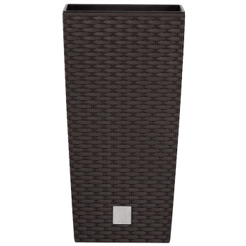 Цветочный горшок Ротан квадратный Д - 225 мм Ш - 225 мм В - 421 мм, 8/16,3 лит. Рато квадратный, коричневый