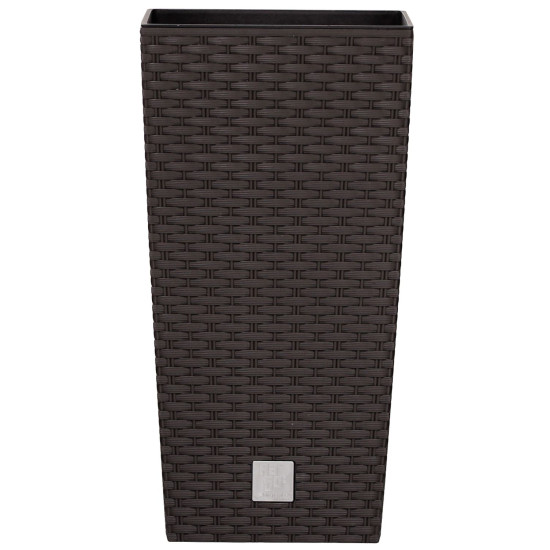 Цветочный горшок Ротан квадратный Д - 225 мм Ш - 225 мм В - 421 мм, 8/16,3 лит. Рато квадратный, коричневый