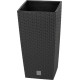 Rotan flover pot square L - 325mm W -325mm H -610mm, 21/49lit. Rato square, black