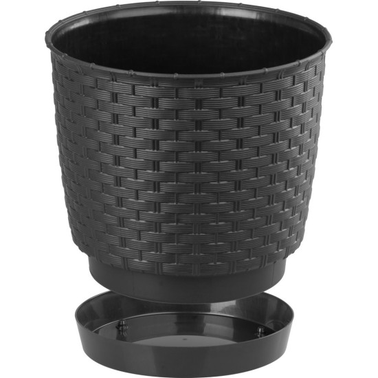 Flower pot RATOLLA Round 190, darkbrown