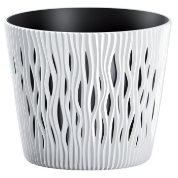 Flower pot SANDY Round 190, 158x138 mm, white