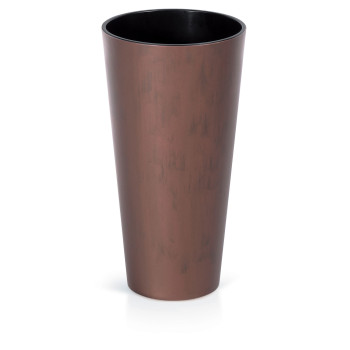 Flower pot with TUBUS Slim Corten insert 250x476 mm, copper look