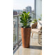 Flower pot with TUBUS Slim Corten insert 400x762 mm, copper look