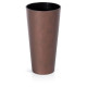 Flower pot with TUBUS Slim Corten insert 400x762 mm, copper look