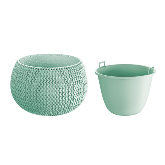 Кашпо со вставкой SPLOFY Bowl 290x195 мм, шалфей Кашпо со вставкой SPLOFY Bowl 290x195 мм, шалфей