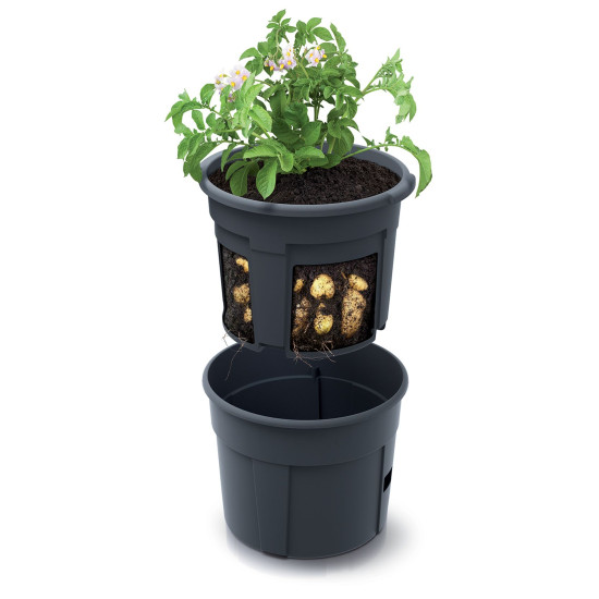 Горшок POTATO Grower 392x316 мм, для выращивания картофеля, антрацит Горшок POTATO Grower 392x316 мм, для выращивания картофеля, антрацит