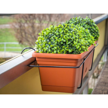 BUMETA turētājs, metāla, puķu podam, margām, 63x20 cm