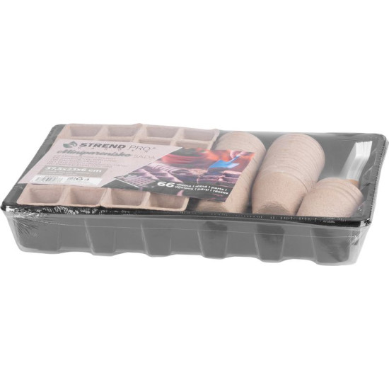 Лоток для рассады Strend Pro, набор 66 предметов, 45 шт, 37,5x23x6 см Лоток для рассады Strend Pro, набор 66 предметов, 45 шт, 37,5x23x6 см