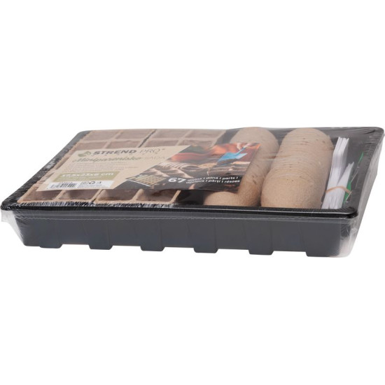 Лоток для рассады Strend Pro, набор из 67 предметов, 37,5x23x6 см Лоток для рассады Strend Pro, набор из 67 предметов, 37,5x23x6 см