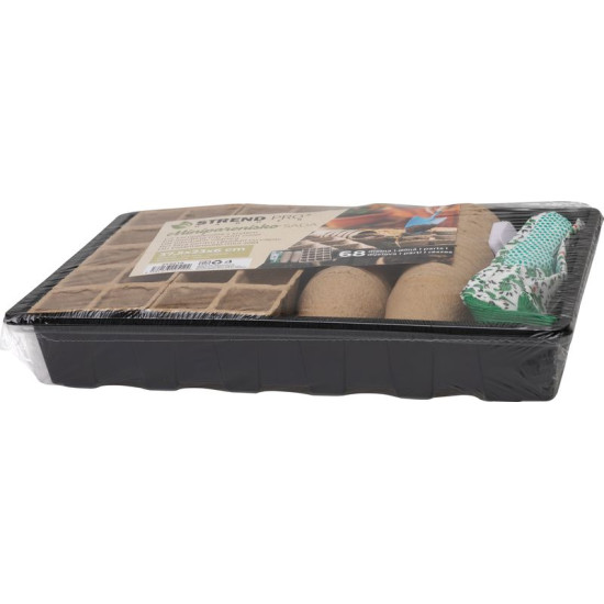 Лоток для рассады Strend Pro, набор из 68 предметов, 37,5x23x6 см Лоток для рассады Strend Pro, набор из 68 предметов, 37,5x23x6 см