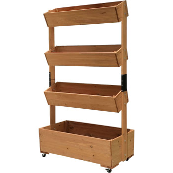 Цветочный горшок Vertical Fire Pro, 4-уровневый, на колесиках, 85x45x147 см.