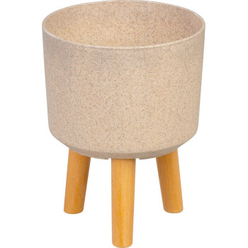 Цветочный горшок Strend Pro, цвет Бамбуковое волокно, 20x20x26 см