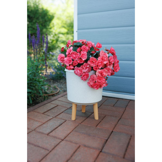 Strend Pro puķu pods, balta Weath apdare, 20x20x26 cm