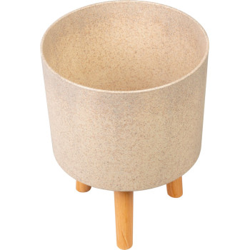 Strend Pro flower pot, colour Bamboo fibre, 24.5x24.5x31 cm