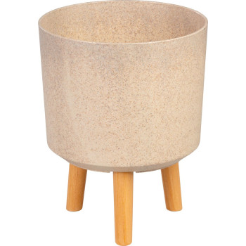 Strend Pro flower pot, colour Bamboo fibre, 24.5x24.5x31 cm